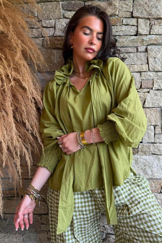 Larc Poet Blouse Olive